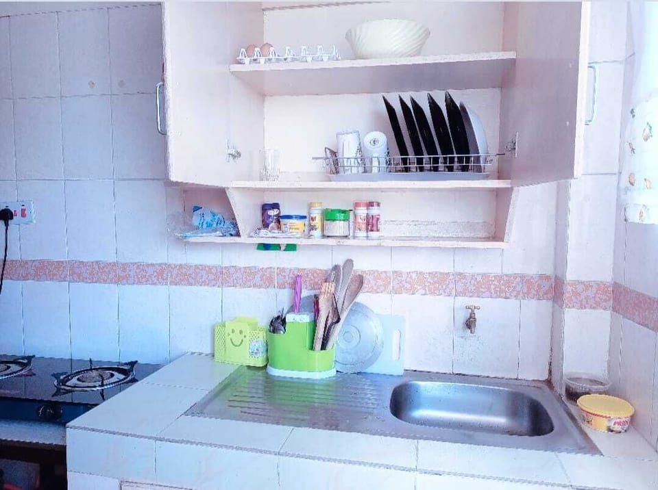 Business Apartment | Private kitchen | Fridge, microwave, cookware/dishes/utensils