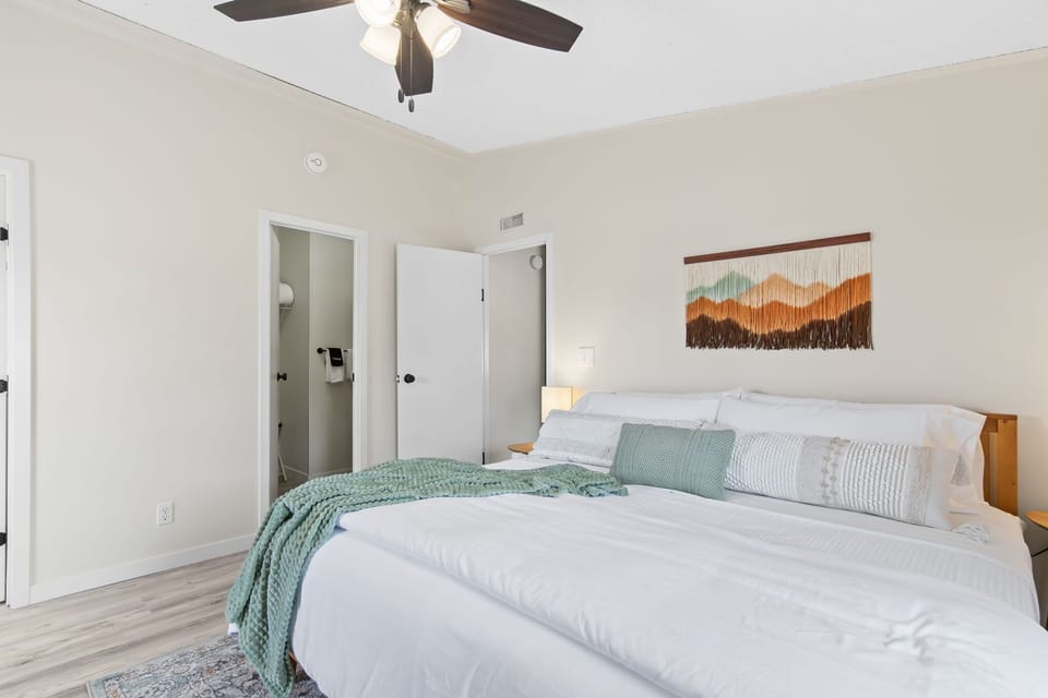 Master bedroom with king bed