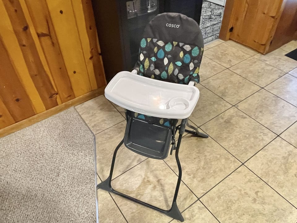 High chair.