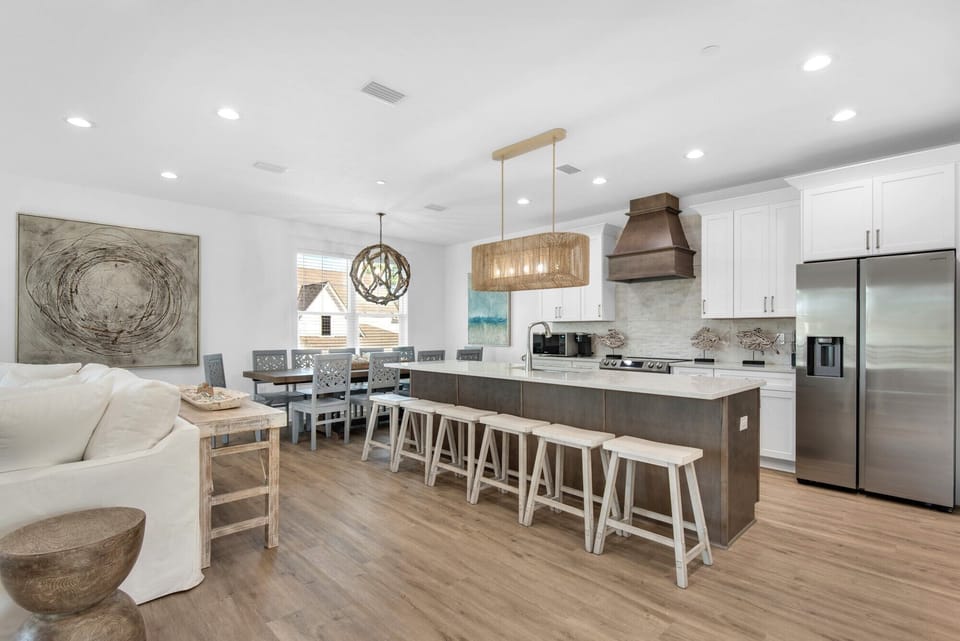 Plenty of space options for your big group at Driftwood, holding 18 in kitchen