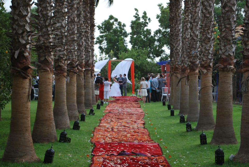 Outdoor wedding area