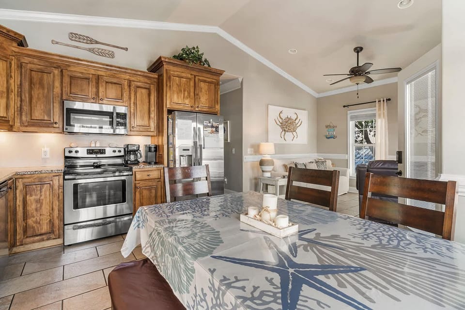 Cozy kitchen and dining area perfect for family meals
