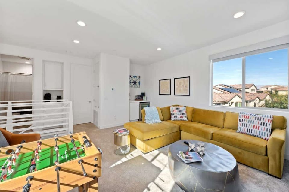 Relax on the sofa with natural light.