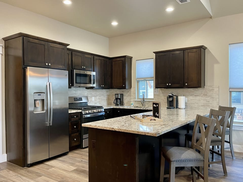 Luxury House, 2 Bedrooms, Patio, Lake View (Villa 616) | Private kitchen | Coffee/tea maker, full-size fridge, microwave, cleaning supplies