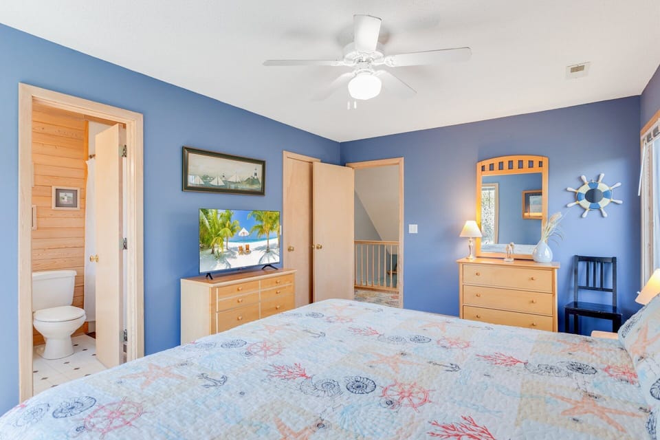 Add a little extra luxury to your stay with the Top-Level King Ensuite w/ Private Bathroom!