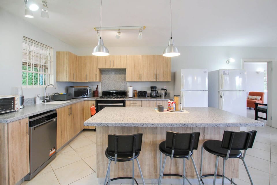 Fully outfitted kitchen