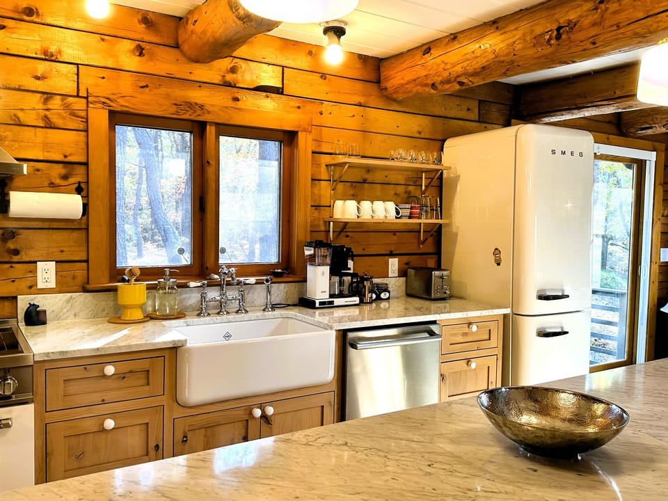 Dishwasher and Smeg refrigerator