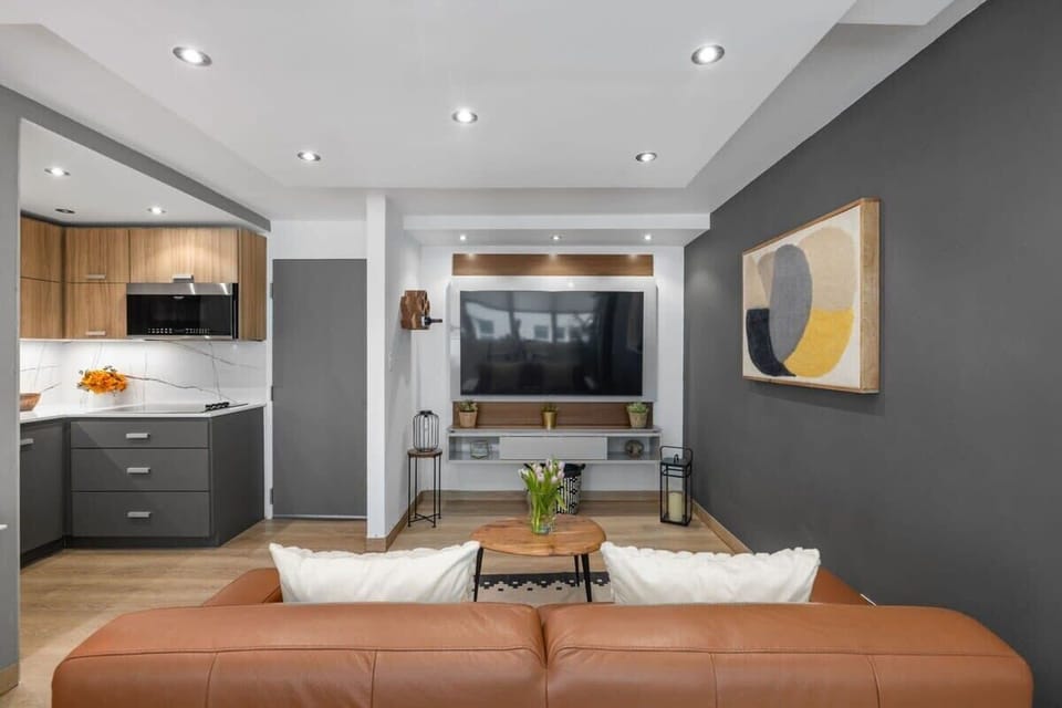 The stylish living room.