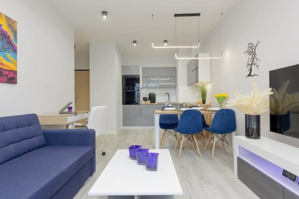The kitchenette's practical layout maximizes space and functionality.