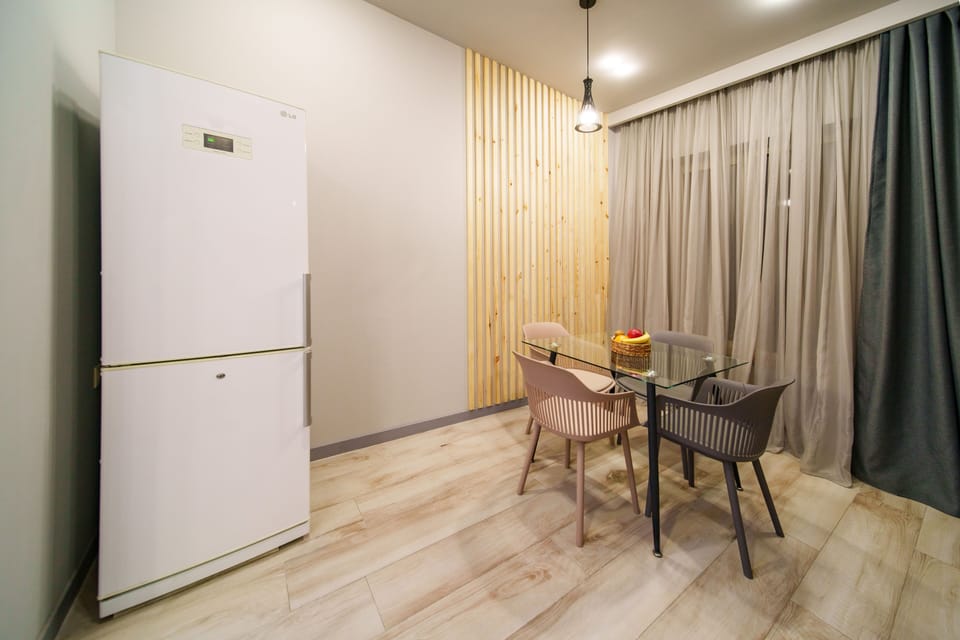 Exclusive Apartment, 2 Bedrooms, Kitchen, City View | Private kitchen | Full-size fridge, microwave, stovetop, electric kettle