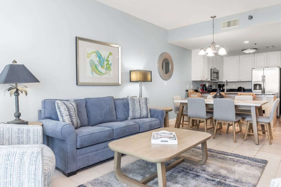 Living room off dining area