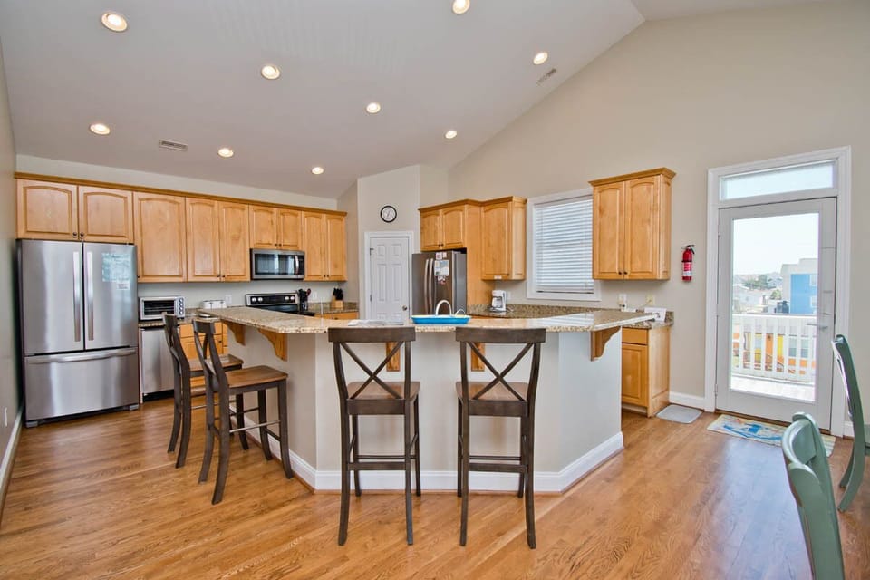 Level Two Kitchen with Bar Seating