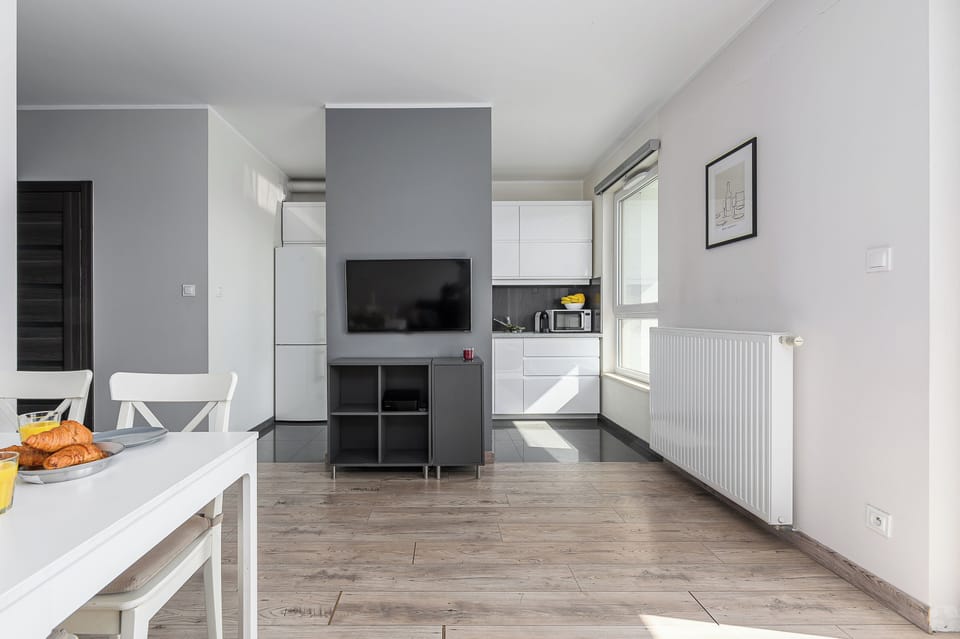 Fridge, microwave, electric kettle, toaster