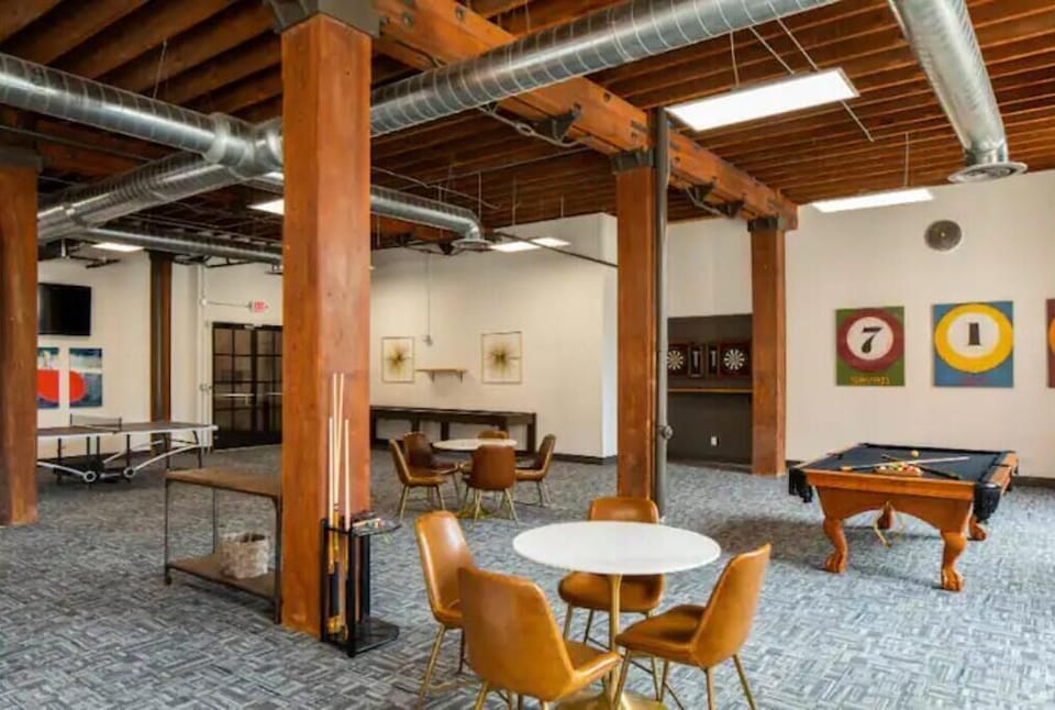 Spacious community gathering area - perfect for remote work or socializing