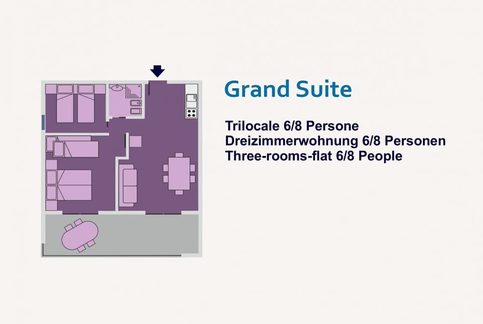 Apartment, 2 Bedrooms, Terrace | Floor plan