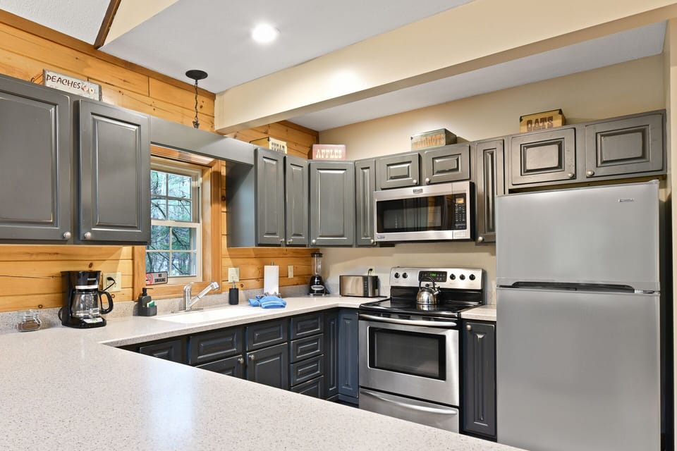 A kitchen equipped with everything you'll need for your stay!
