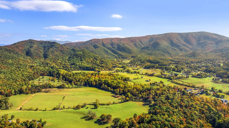 Perched on a hillside, this cabin offers an exclusive vantage point over the serene Wears Valley, an idyllic backdrop for your peaceful retreat.