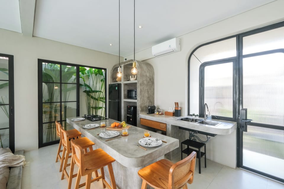 Villa, 2 Bedrooms | Private kitchen | Fridge, microwave, stovetop, electric kettle
