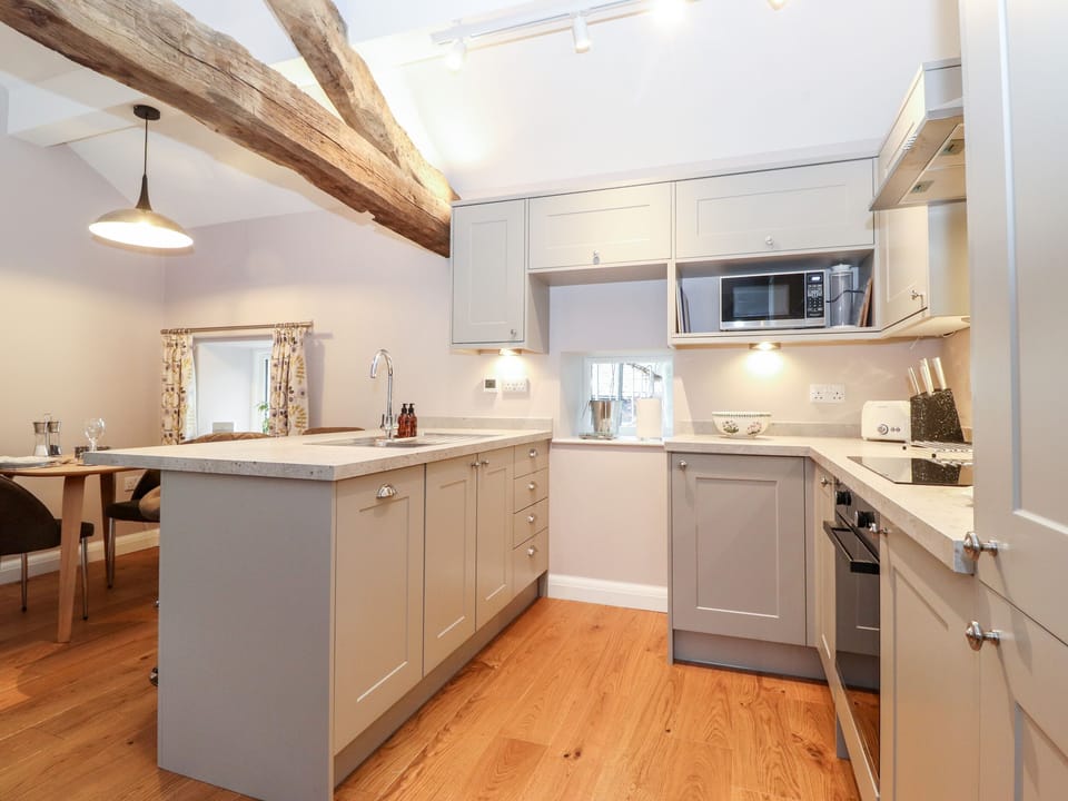Fridge, dishwasher, electric kettle, toaster