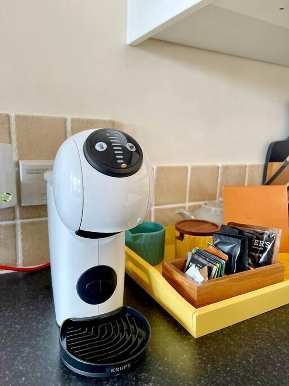 Dolce Gusto coffee machine with pods