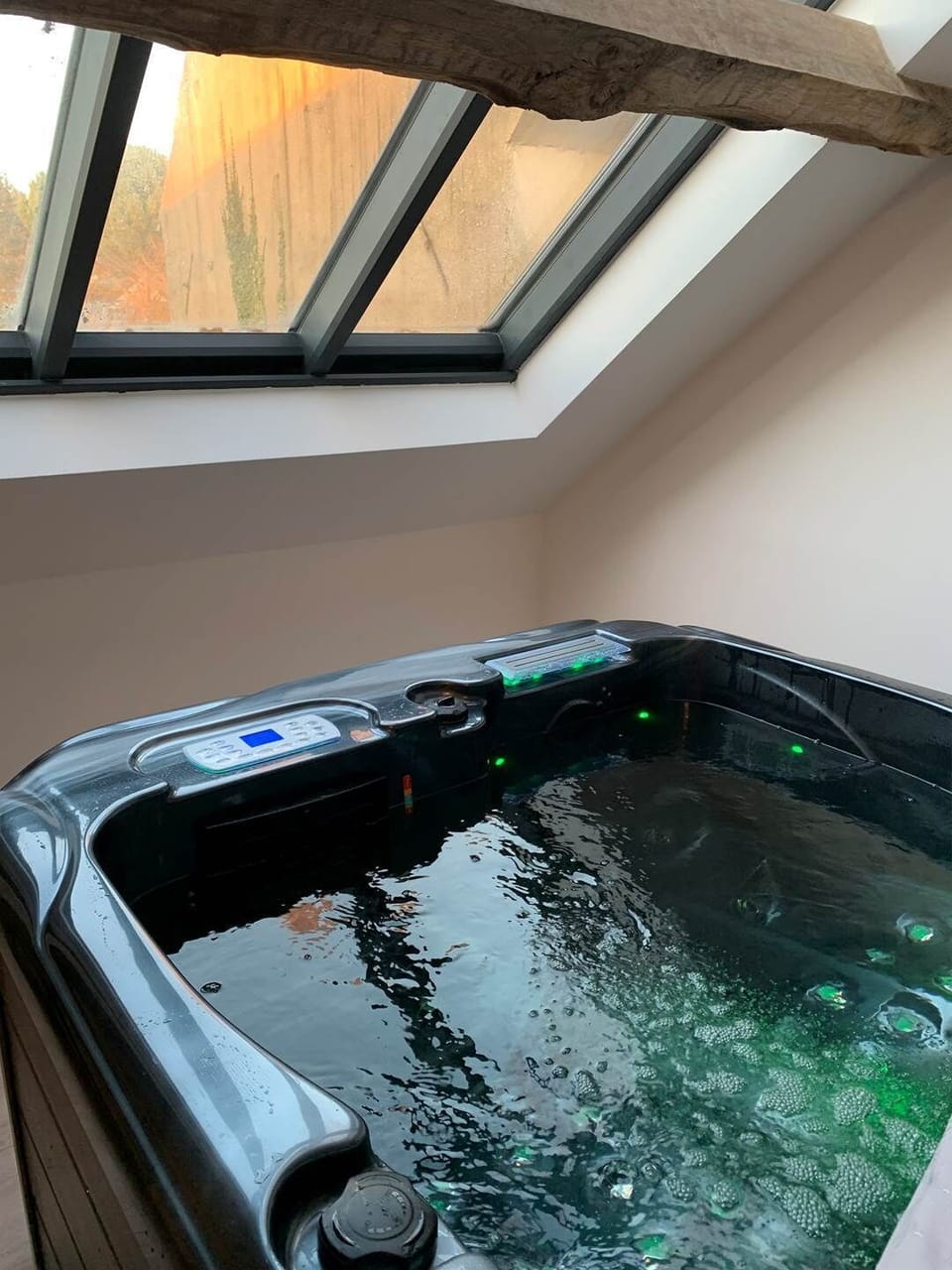 Jacuzzi vue campagne