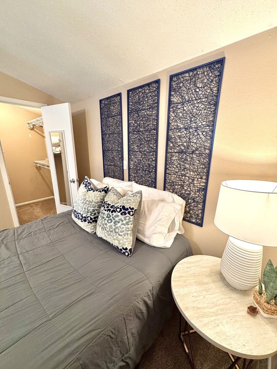 Feel free to use this full walk-in closet throughout your stay! Equipped with an iron and ironing board.