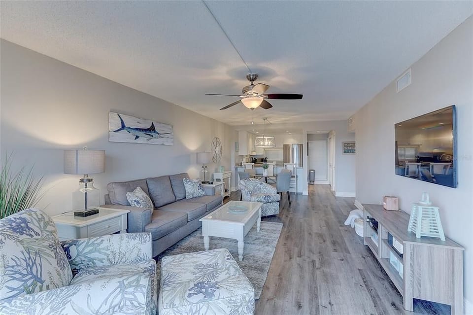 Premier Condo | Living room | 40-inch Smart TV with digital channels, Netflix, Hulu