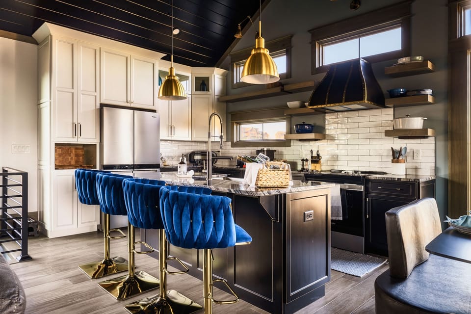 Fully equipped true chef's kitchen with views all around