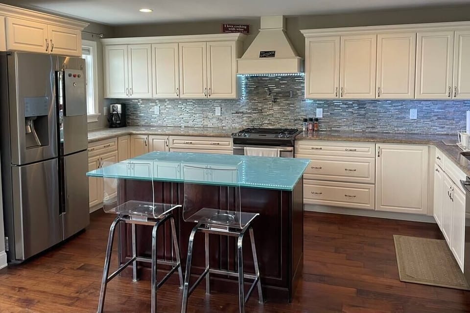 Kitchen with LED lights