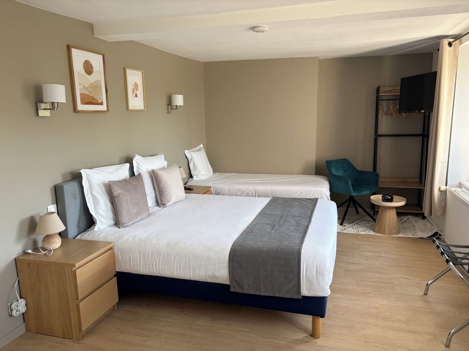 Family Triple Room, Hill View | Desk, laptop workspace, blackout drapes, free WiFi