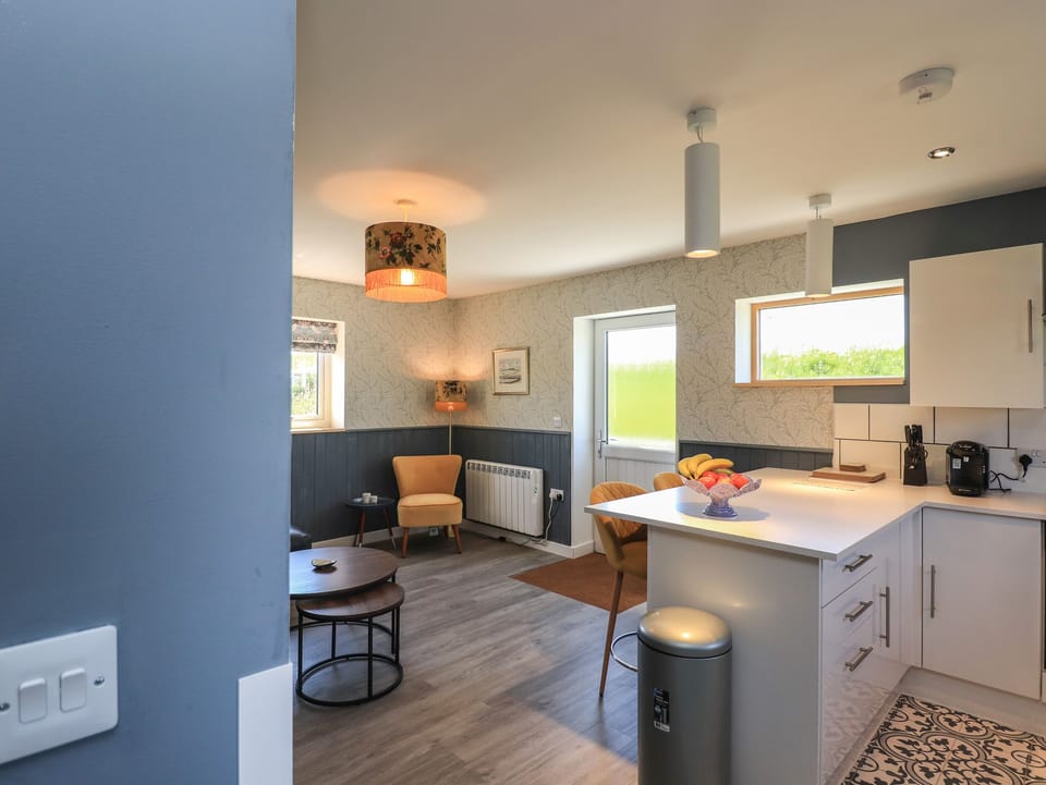 Fridge, dishwasher, electric kettle, toaster