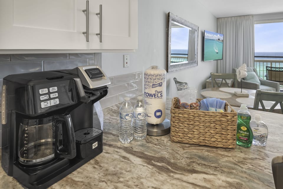 Coffee station and welcome suppliies