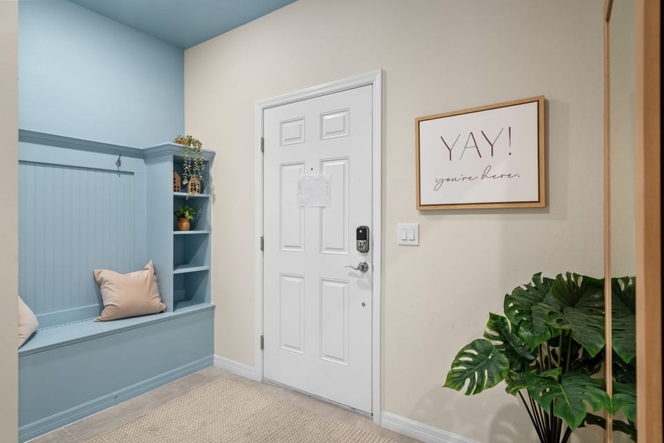 From the entrance, beautiful and cozy decor welcomes you.