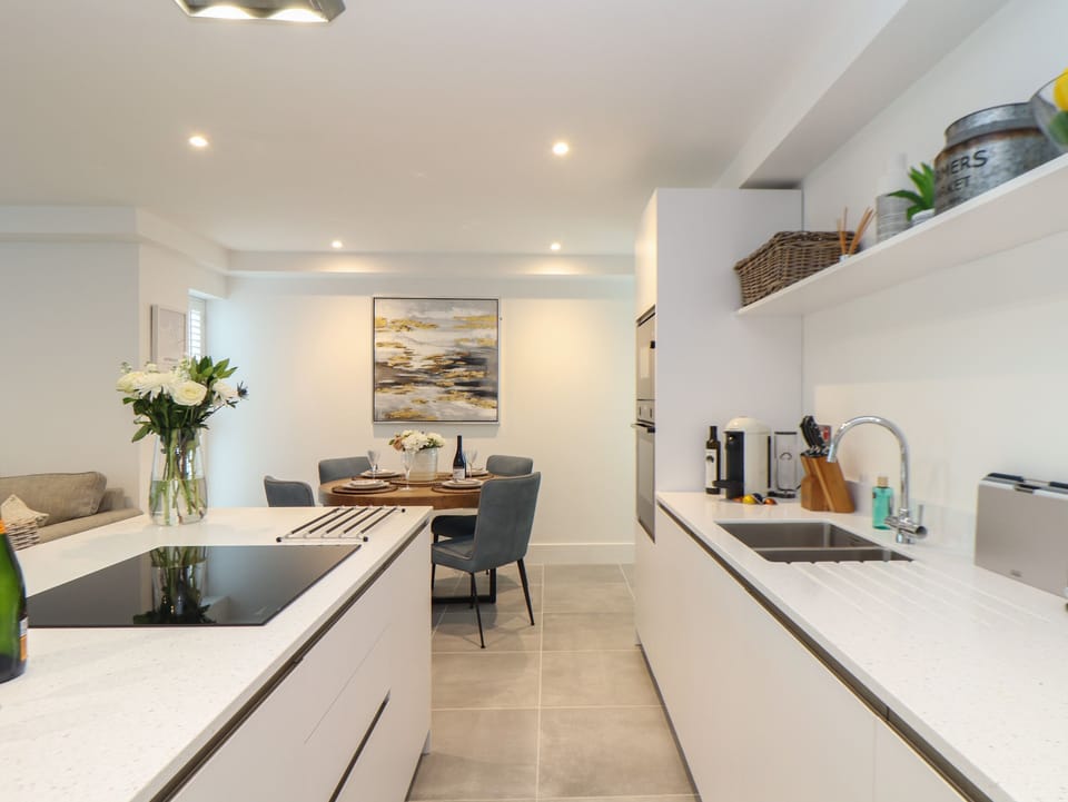 Fridge, dishwasher, electric kettle, toaster