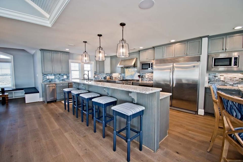 Level Three Kitchen with Bar Seating