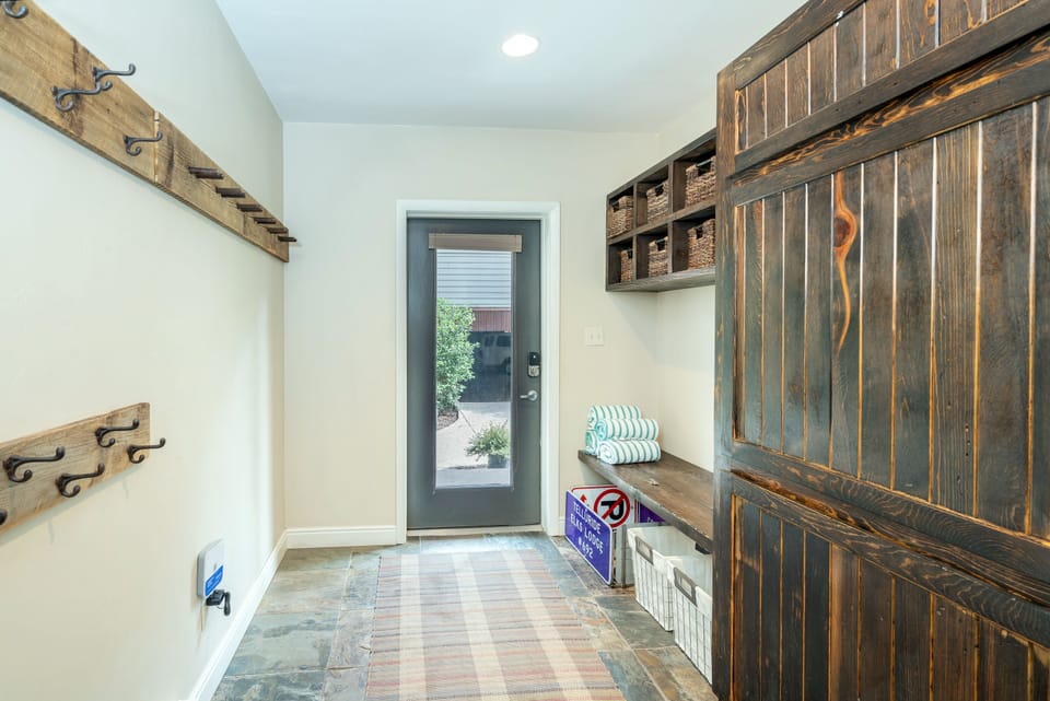 Entry Way - Entry from garage - ski storage