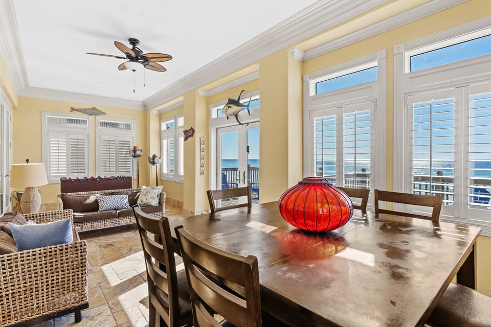 1st Floor Dining Table in Sunroom