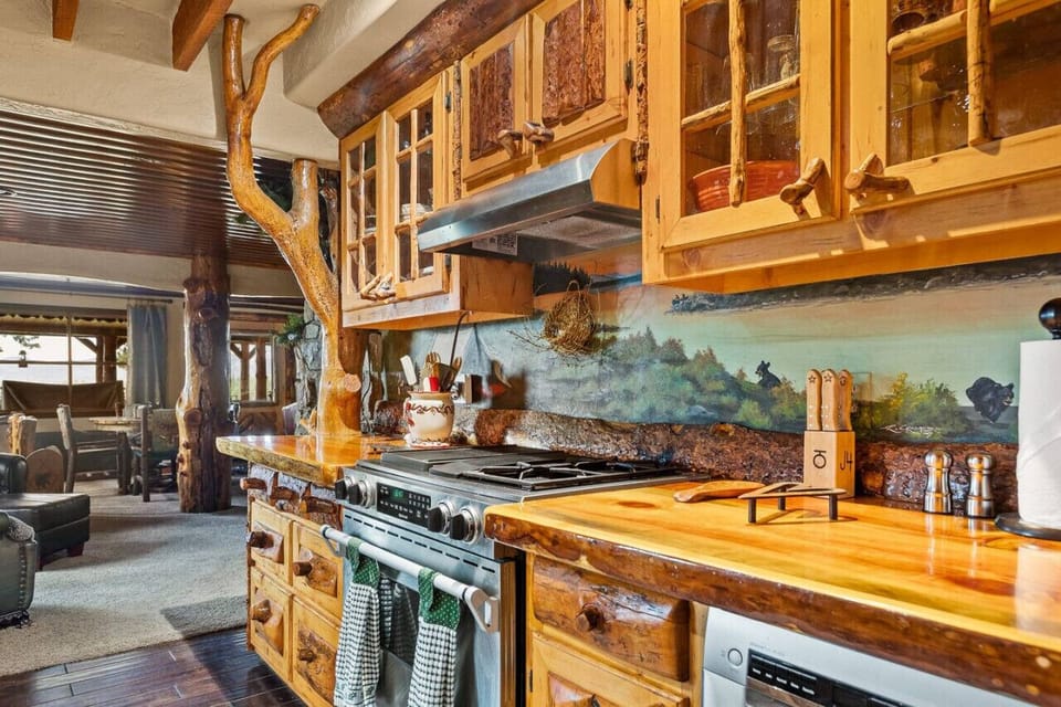 Adore the unique art in the kitchen while you cook!