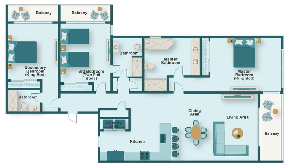 Floor plan for Hidden Dunes 1301