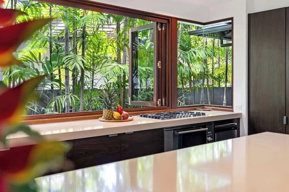 Embrace your inner chef as the lush, leafy surroundings spark culinary inspiration in the kitchen.