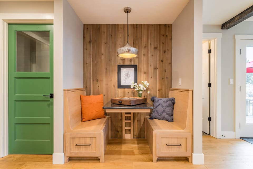 Booth-style breakfast nook.