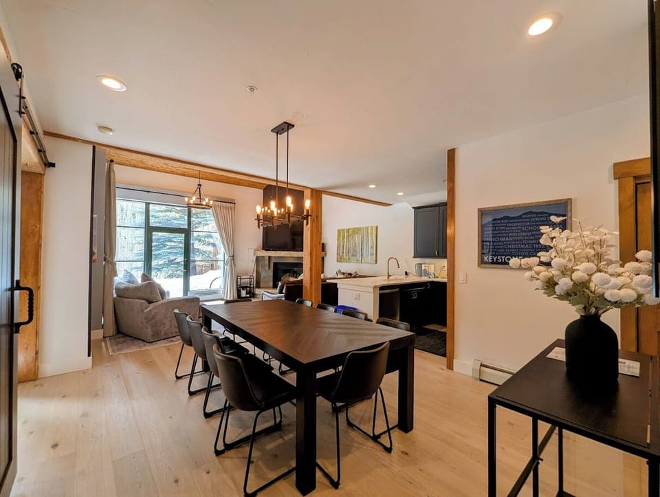 Spacious dining area