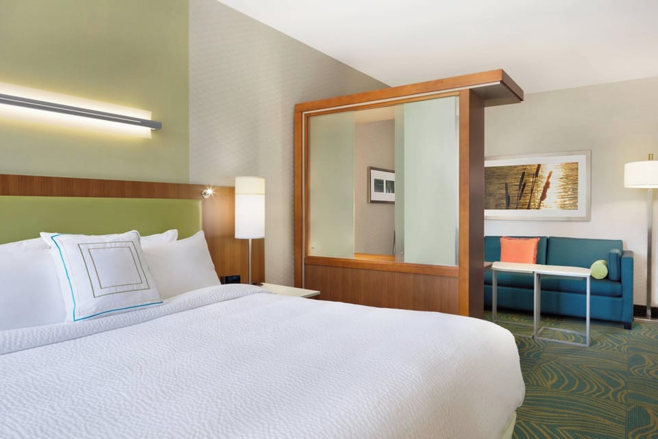 Studio, 1 King Bed (Mobility Accessible, Roll-In Shower) | Desk, iron/ironing board, free WiFi, bed sheets