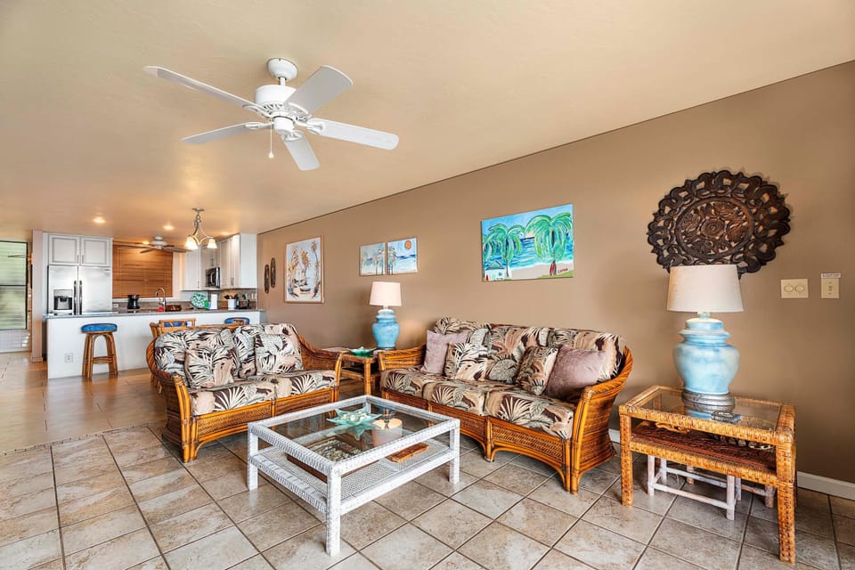 Condo, Multiple Beds (Keauhou Kona Surf and Racquet Club 3-) | Living area