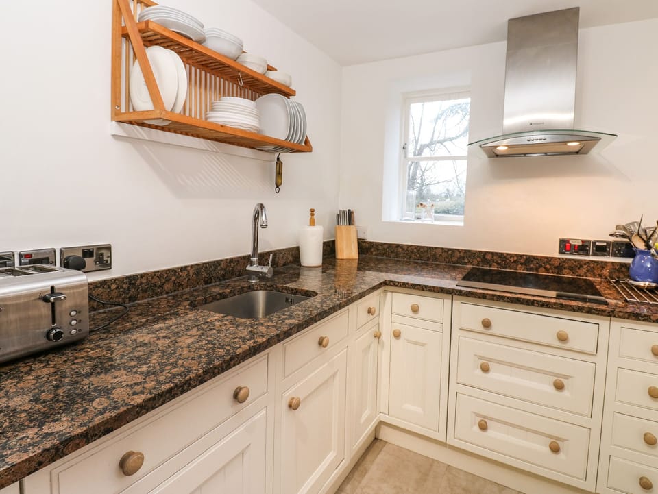 Fridge, dishwasher, electric kettle, toaster