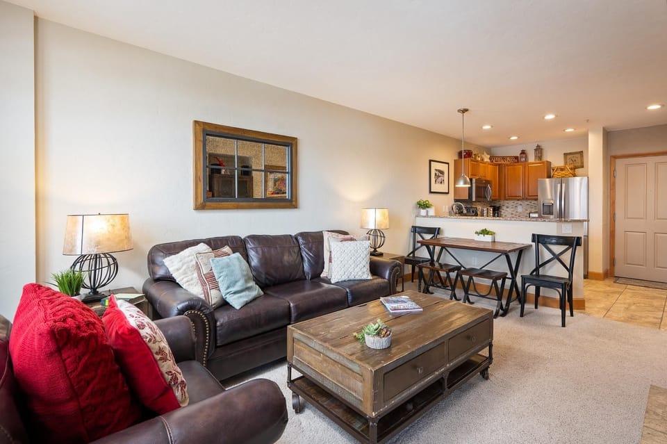 Enjoy the living room that flows into the open kitchen