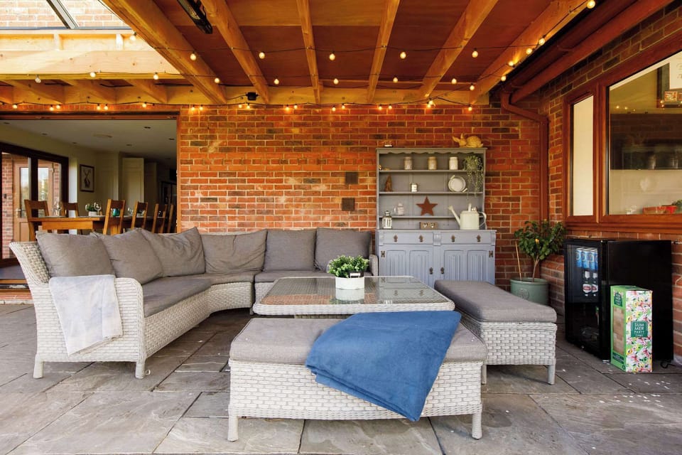 There is outdoor dining furniture for alfresco meals and long evenings chatting with loved ones as the sun goes down.