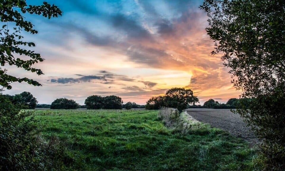 Enjoy beautiful sunsets in the countryside.