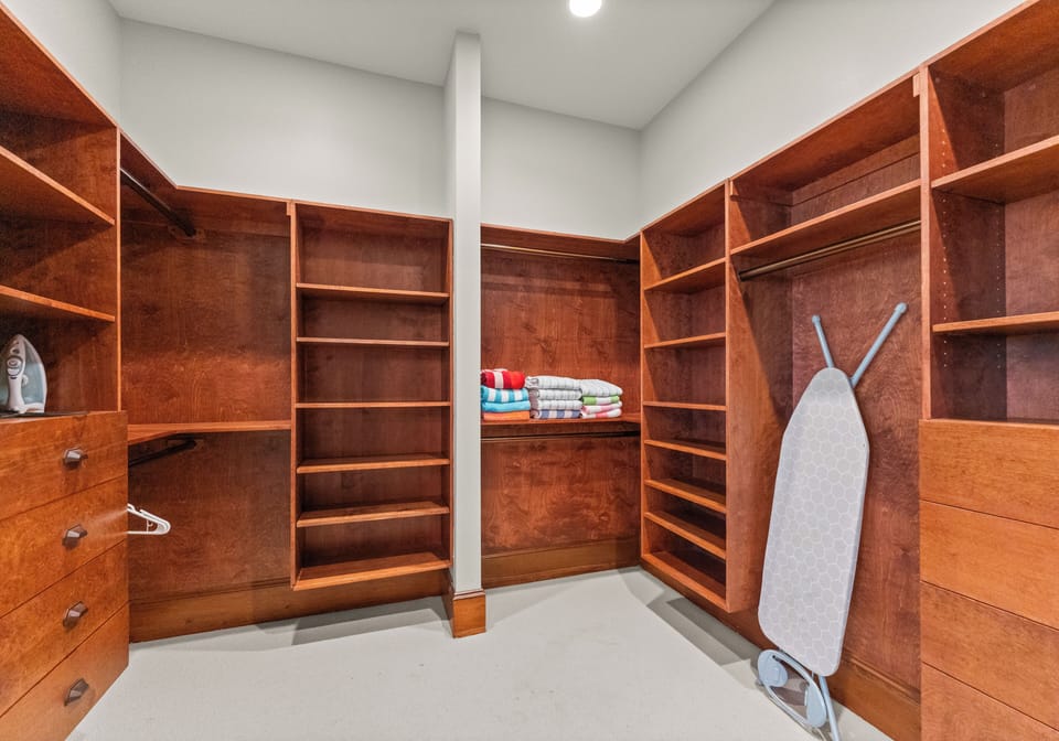 Large walk-in closet in the primary bedroom.