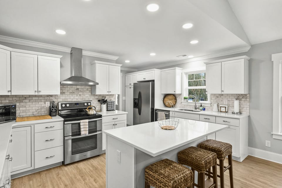 Well-appointed kitchen with modern appliances.
